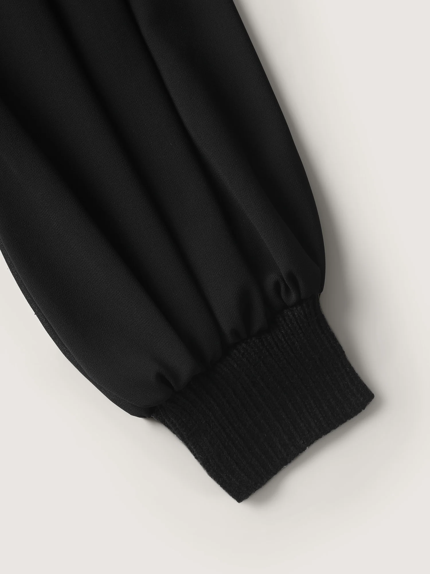 Balloon Sleeve Solid Twofer Sweater - Image 6