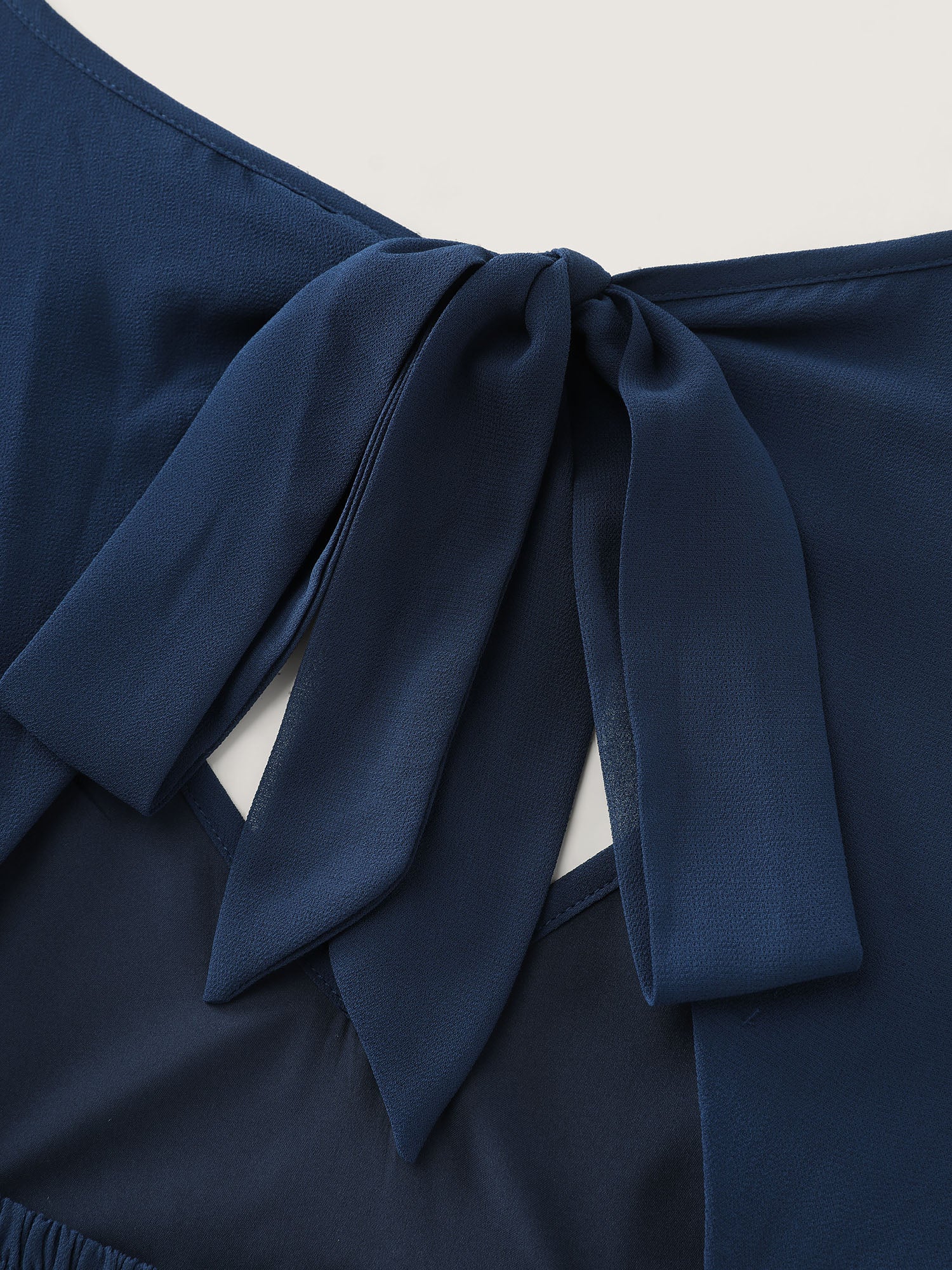 Backless Tie Layered Hem Flutter Sleeve Maxi Dress - Image 7