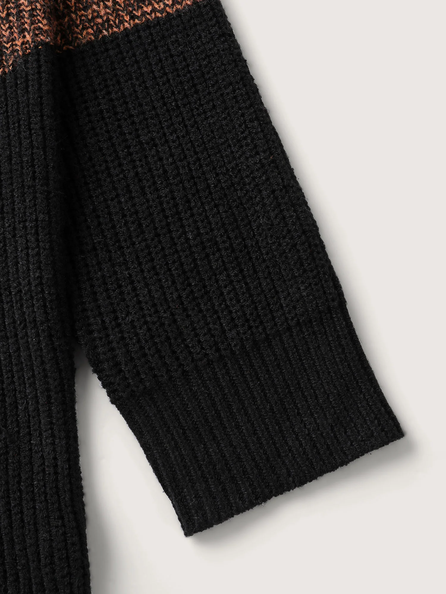 Blended Yarn Colorblock Hooded Pullover - Image 5