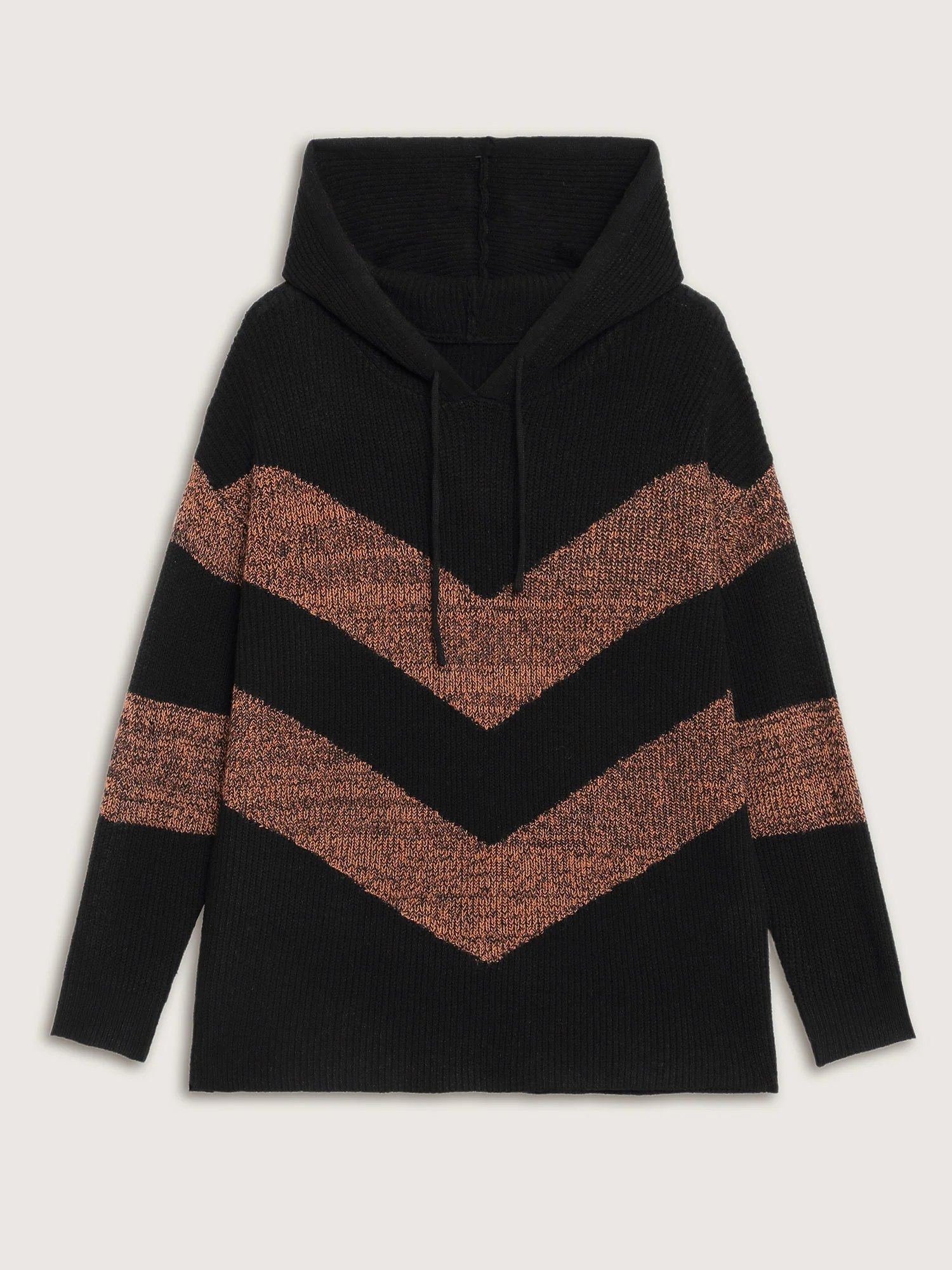Blended Yarn Colorblock Hooded Pullover - Image 7