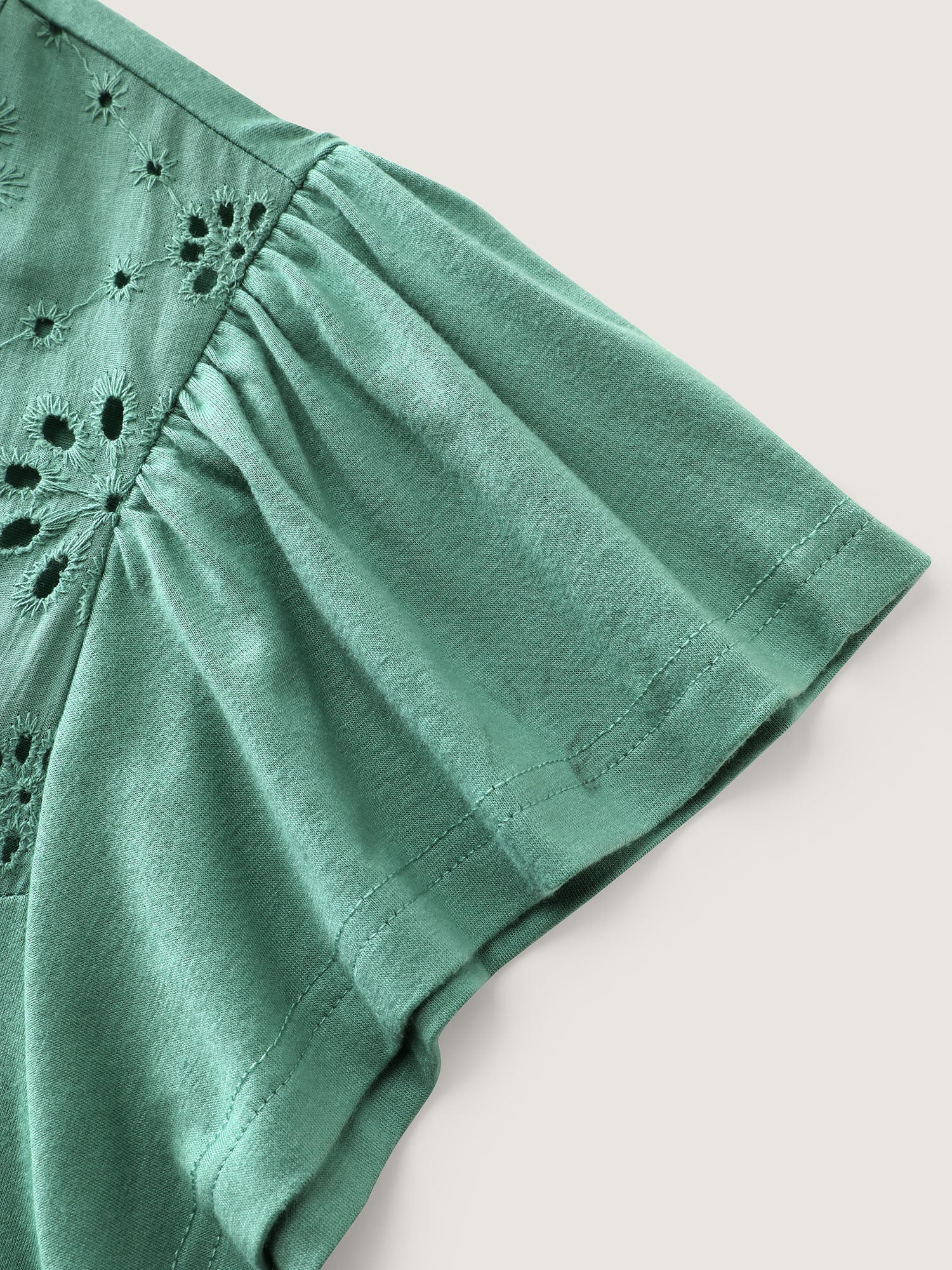 Cut-Out Flutter Sleeve Knit Top - Image 5