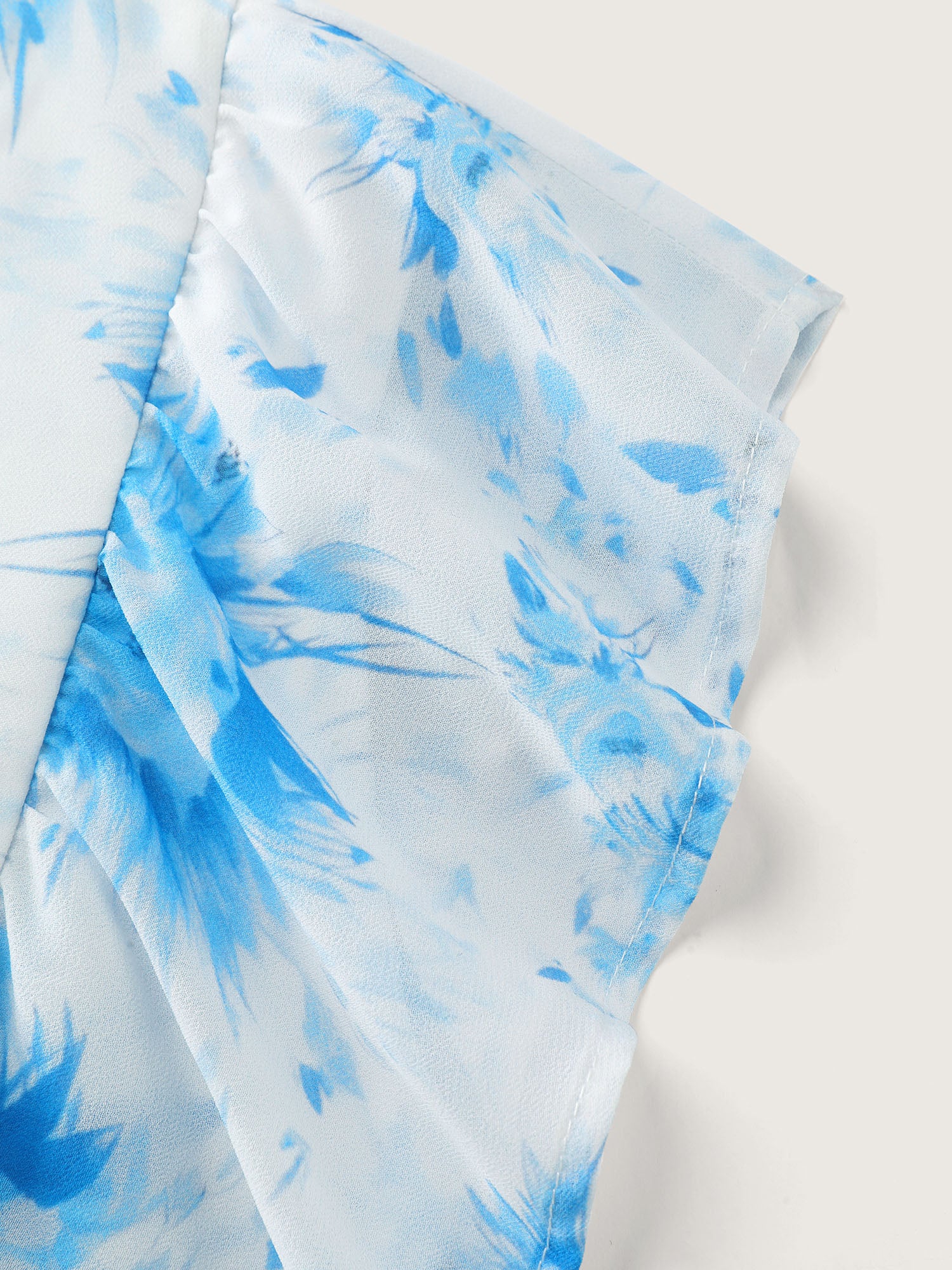 Floral Print Cinched-Flared Blouse - Image 5