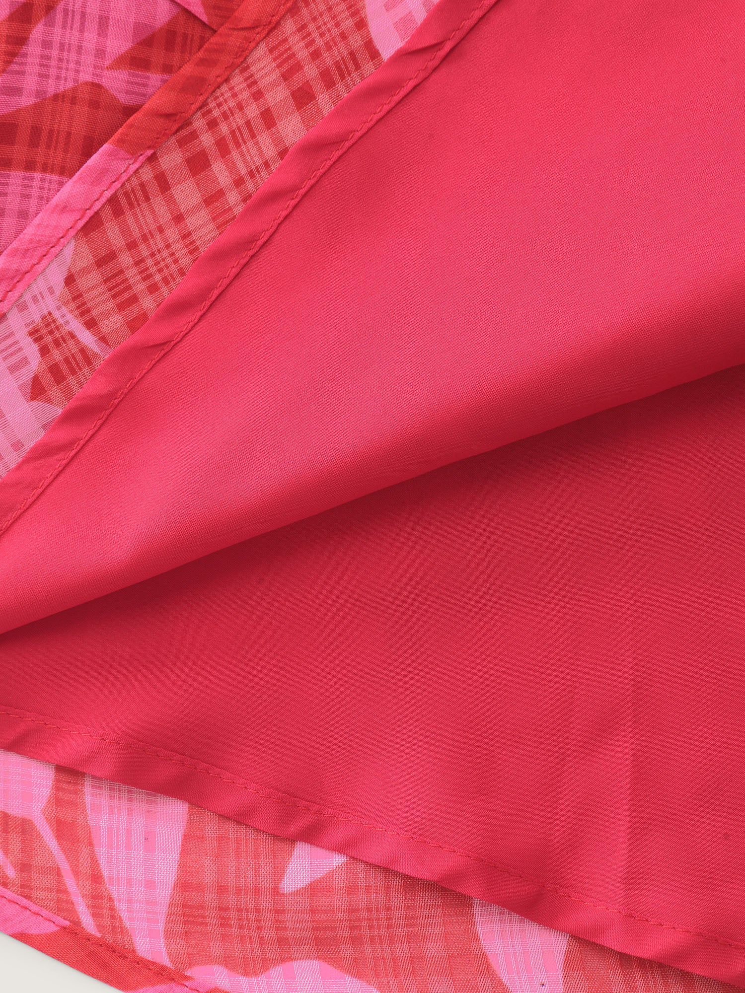 Floral Print Pleated Waist Mock Neck Mini Dress - Image 7