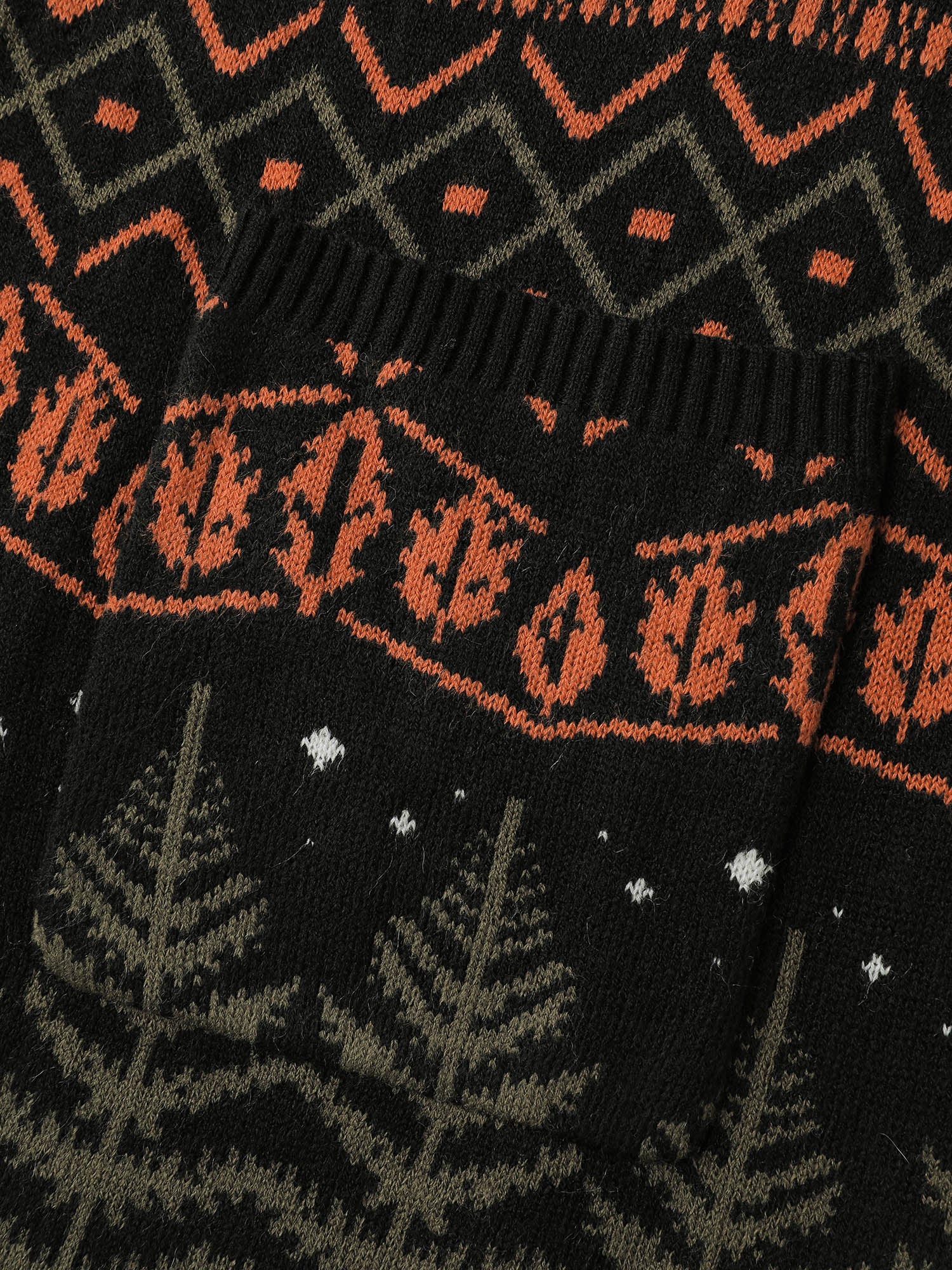 Fox in Forest Contrast Knit Cardigan - Image 10