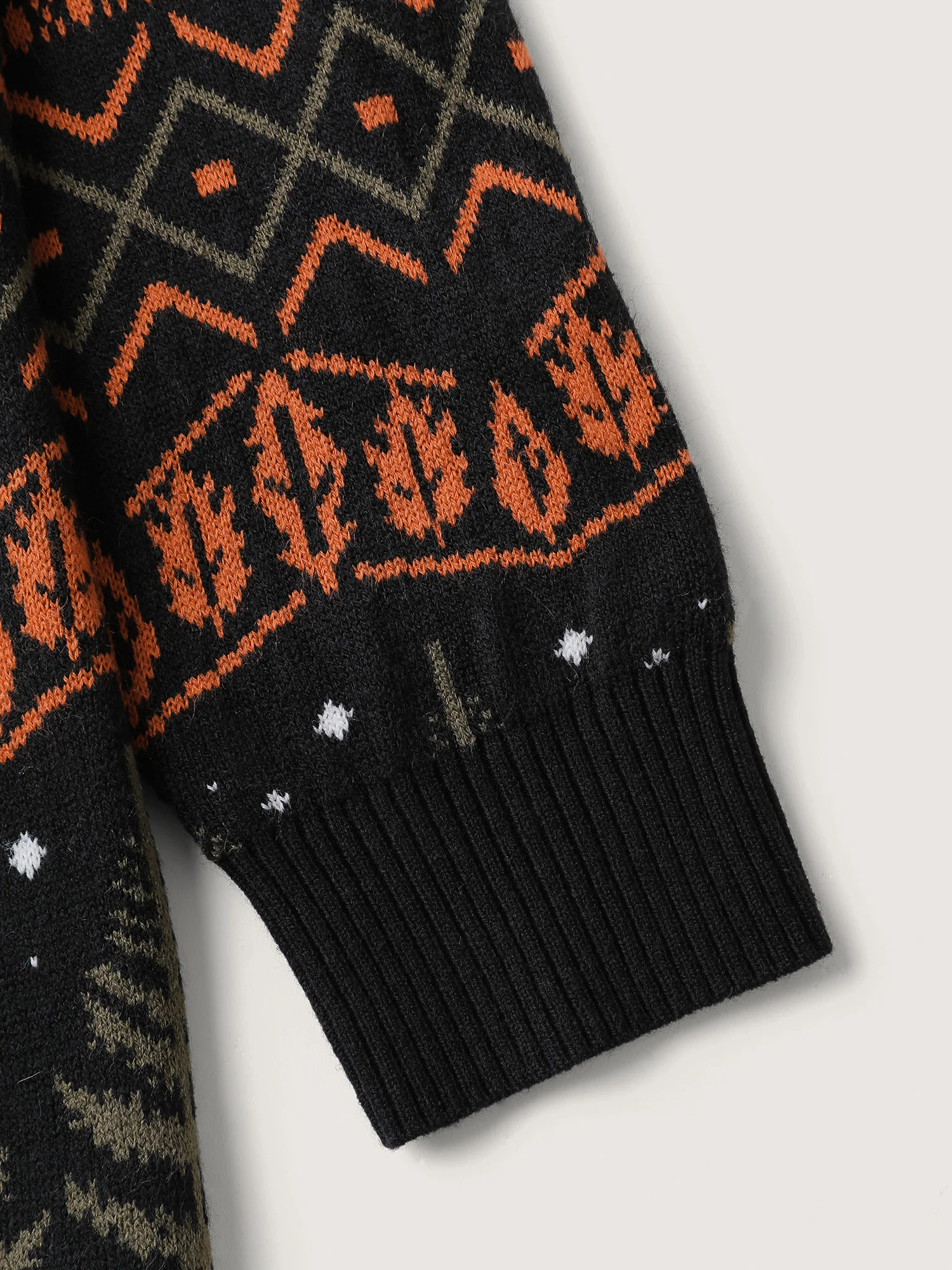 Fox in Forest Contrast Knit Cardigan - Image 11