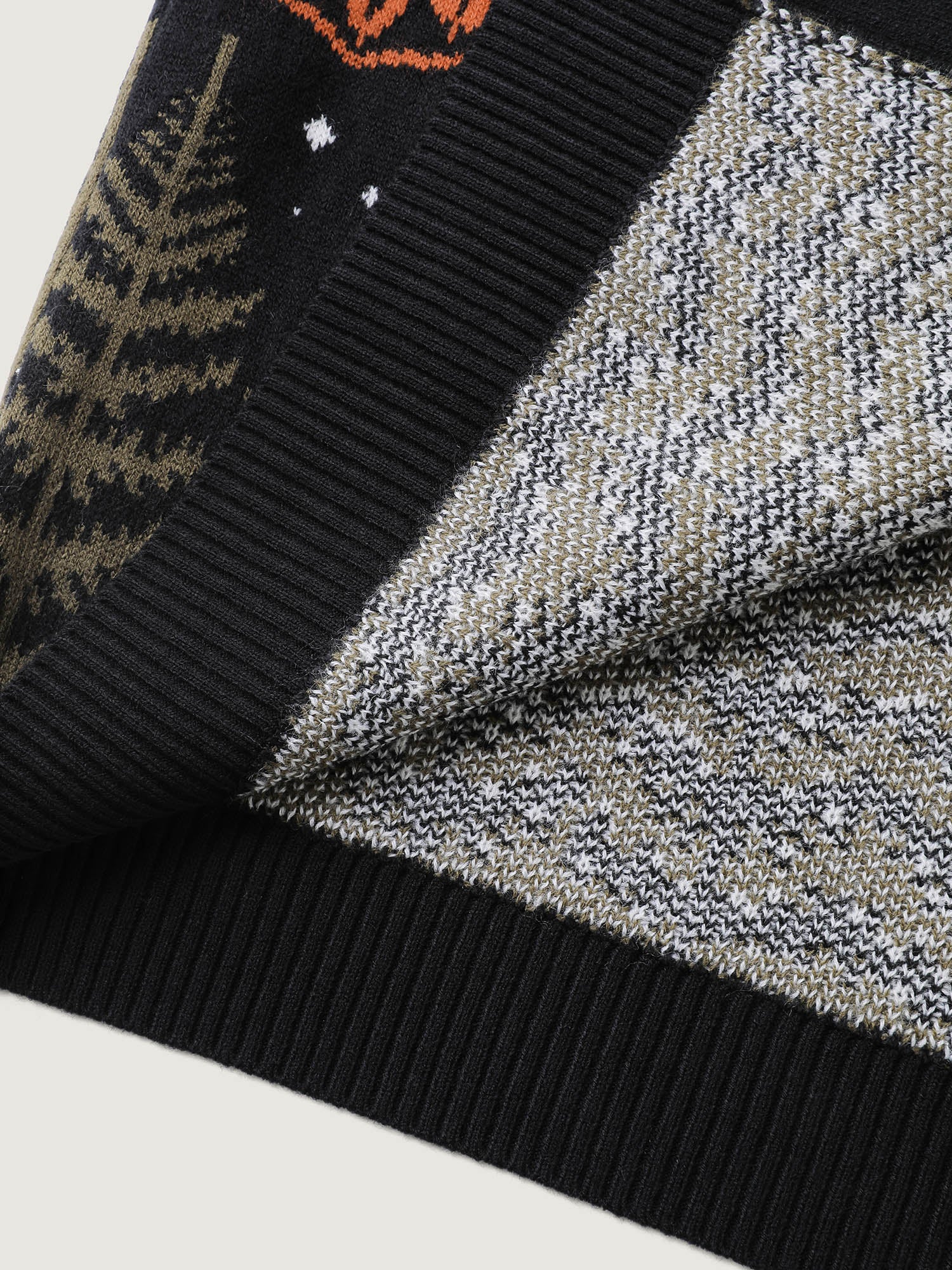 Fox in Forest Contrast Knit Cardigan - Image 12