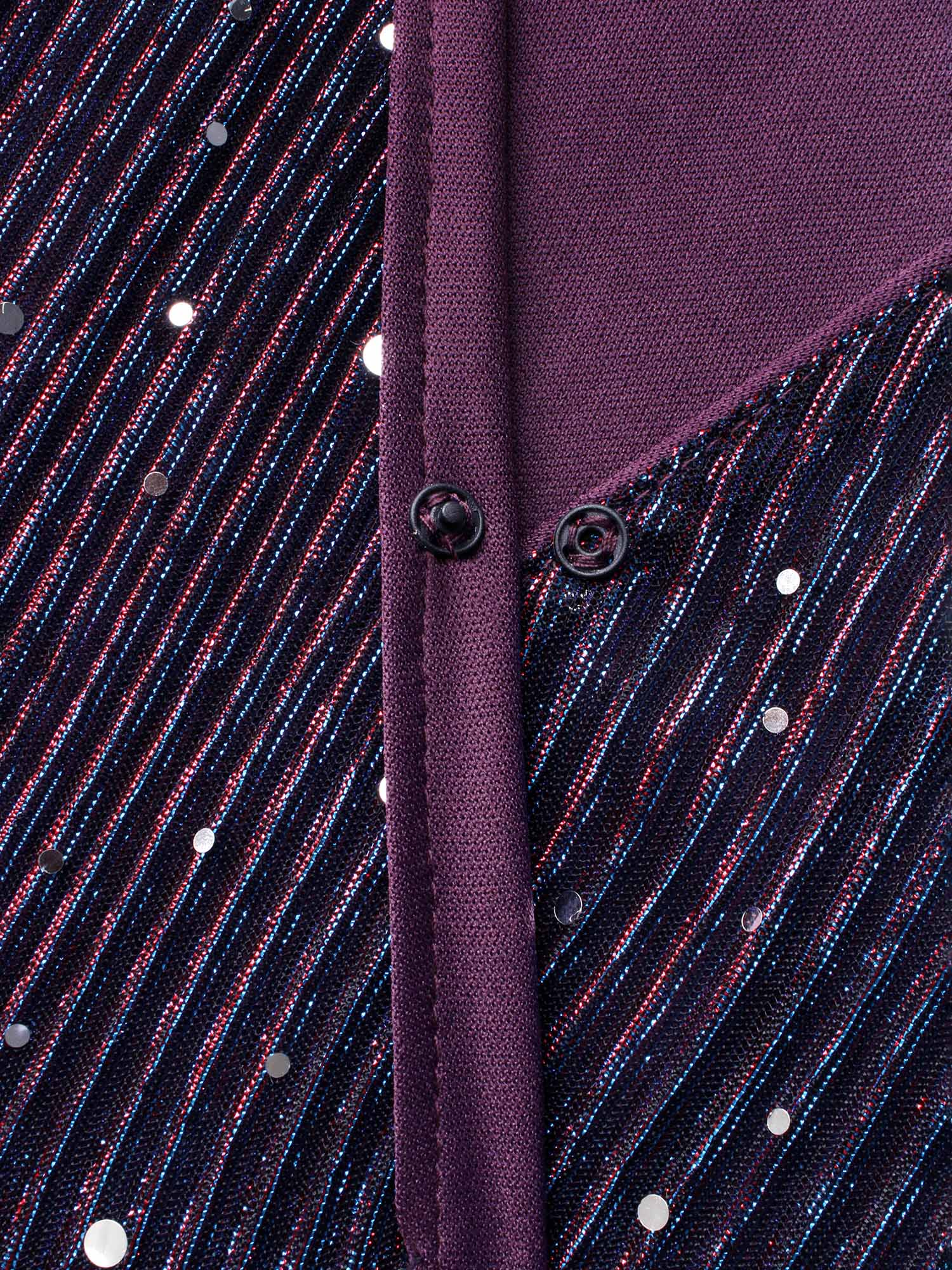 Sequin Surplice Neckline Sleeveless Midi Dress - Image 6