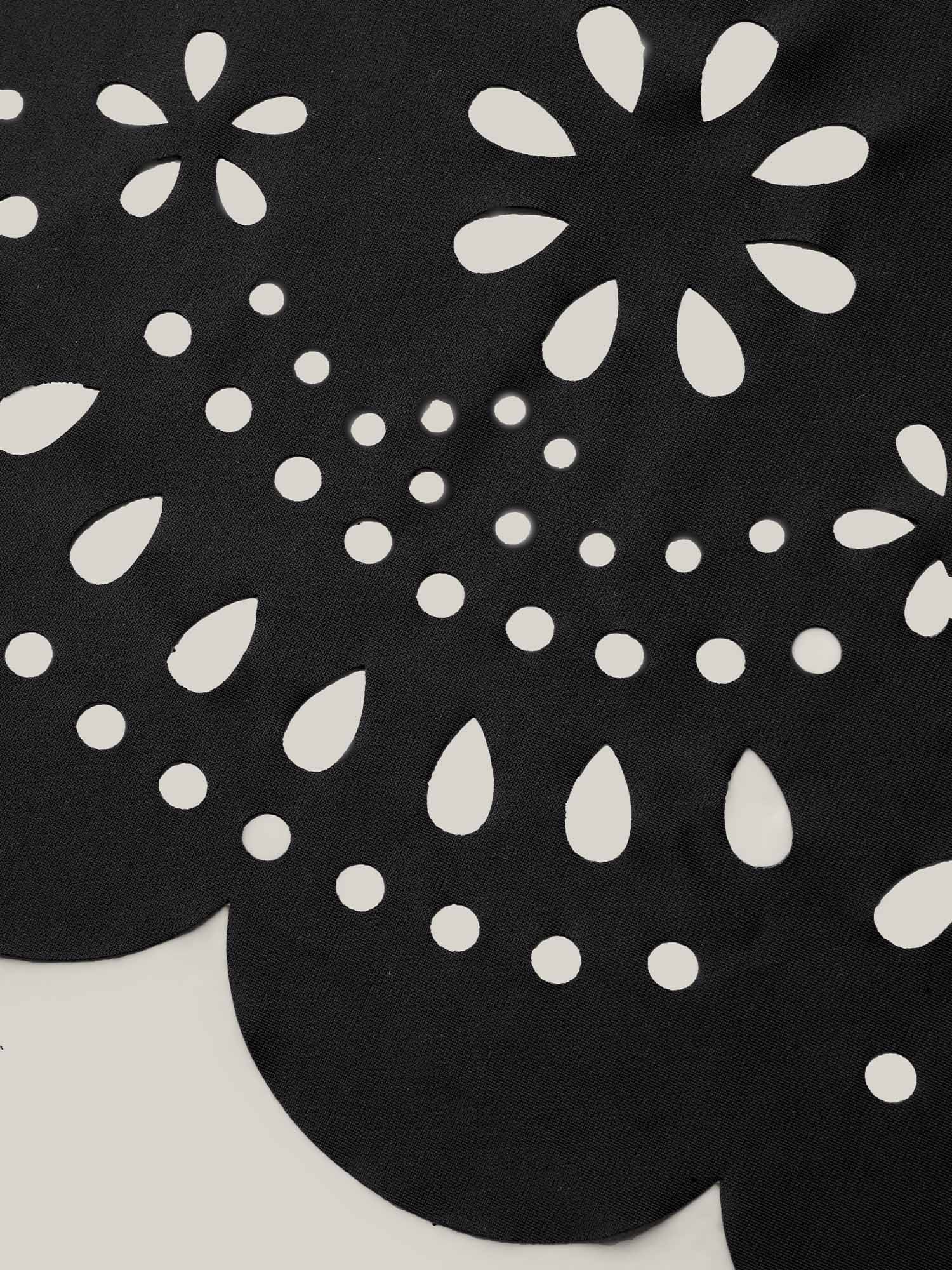 Laser Cut Surplice Neck Waist-Cinched Swim Dress - Image 7