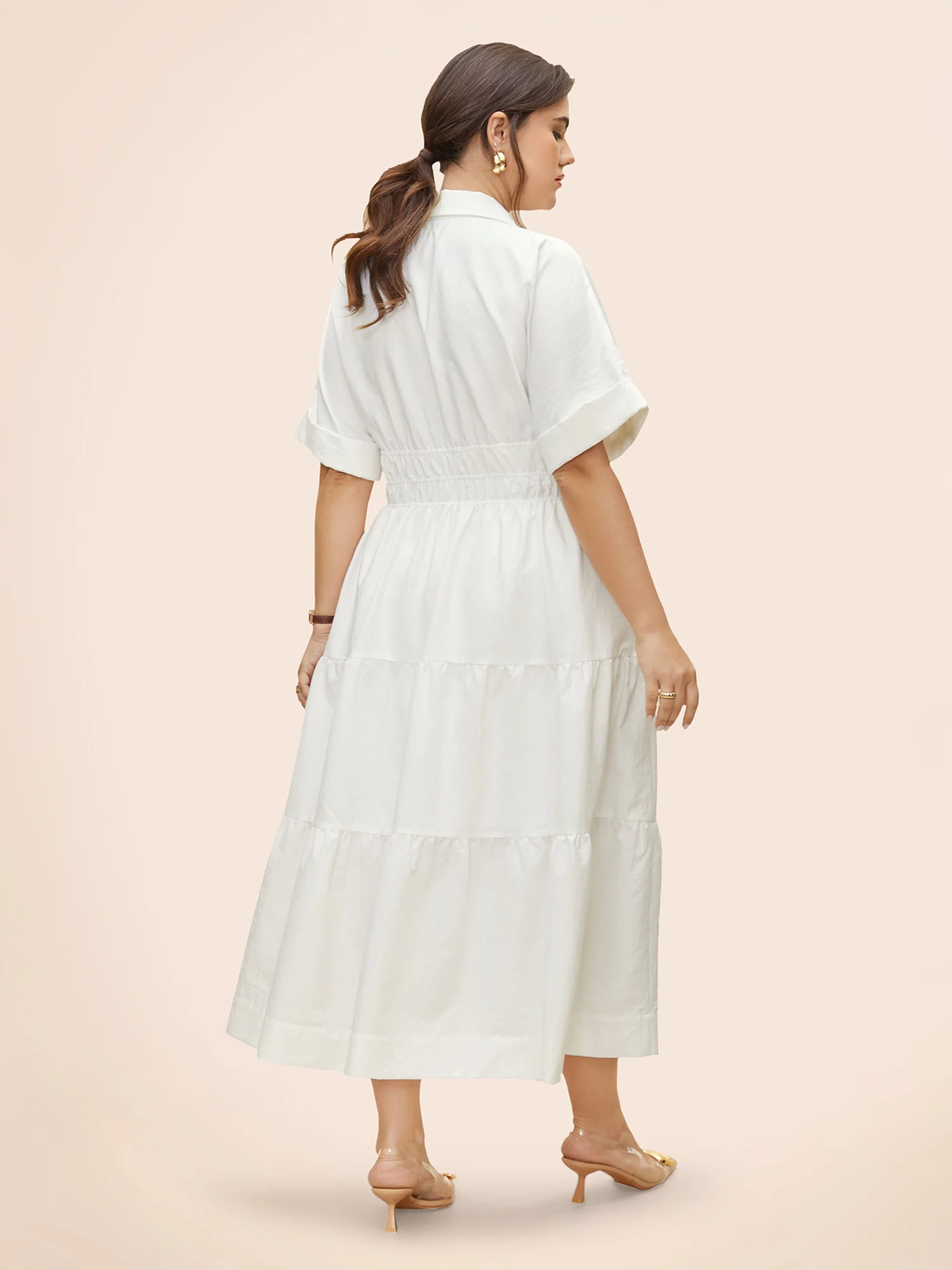 Midfield Tiered Midi Shirt Dress - Image 10
