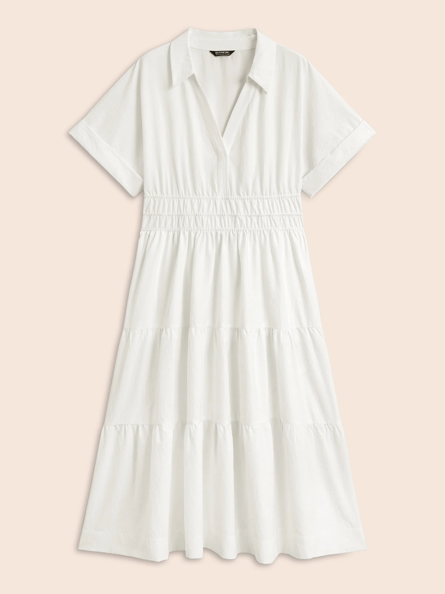 Midfield Tiered Midi Shirt Dress - Image 14