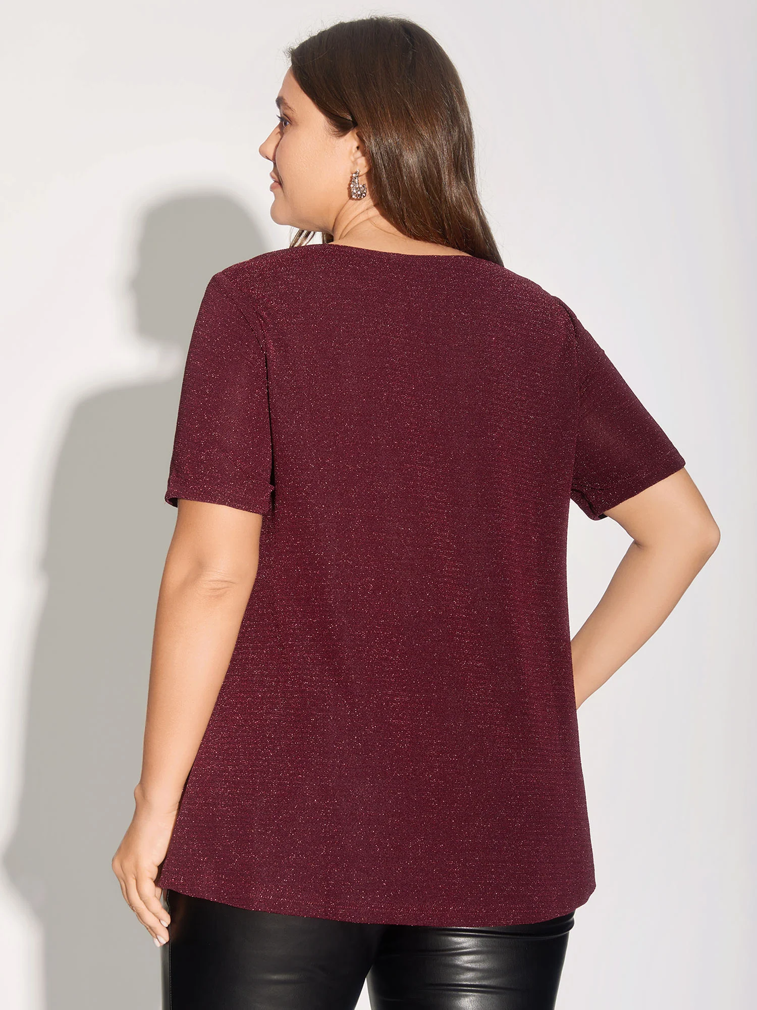 Shimmering Gold & Silver Thread A-Line Tee - Image 10