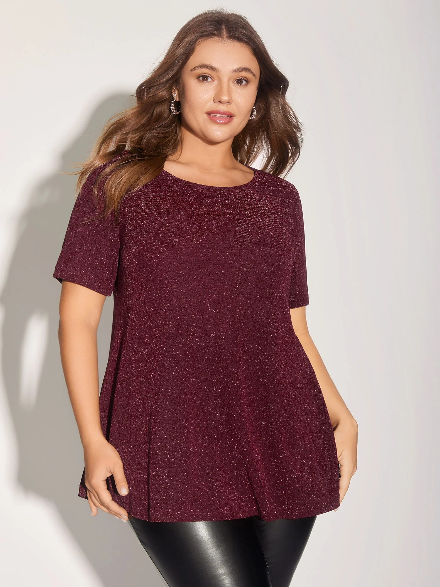 Shimmering Gold & Silver Thread A-Line Tee - Image 7