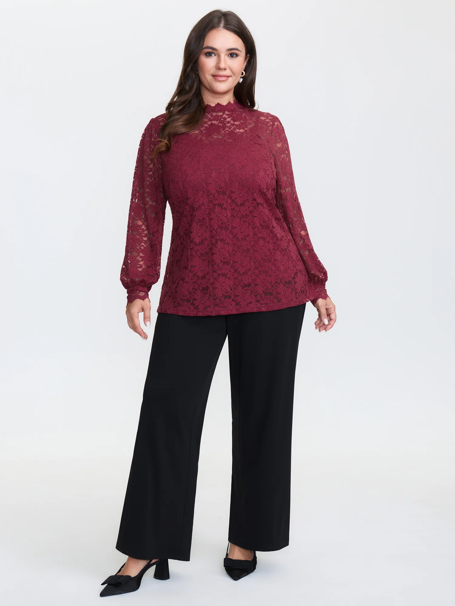 Spice It Up Sheer Lace Blouse - Image 3