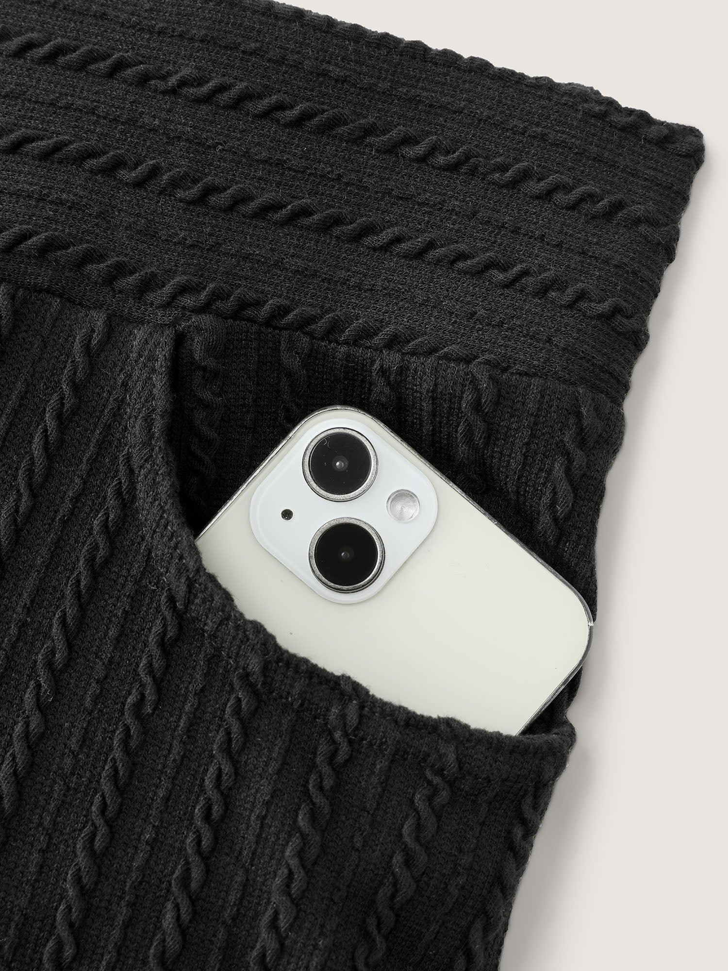 Stretchy Cable Knit Wide Leg Pants - Image 6