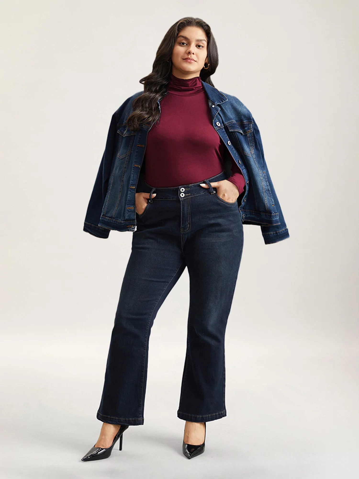 Supersoft Essentials Solid Funnel Neck Knit T-shirt - Image 15