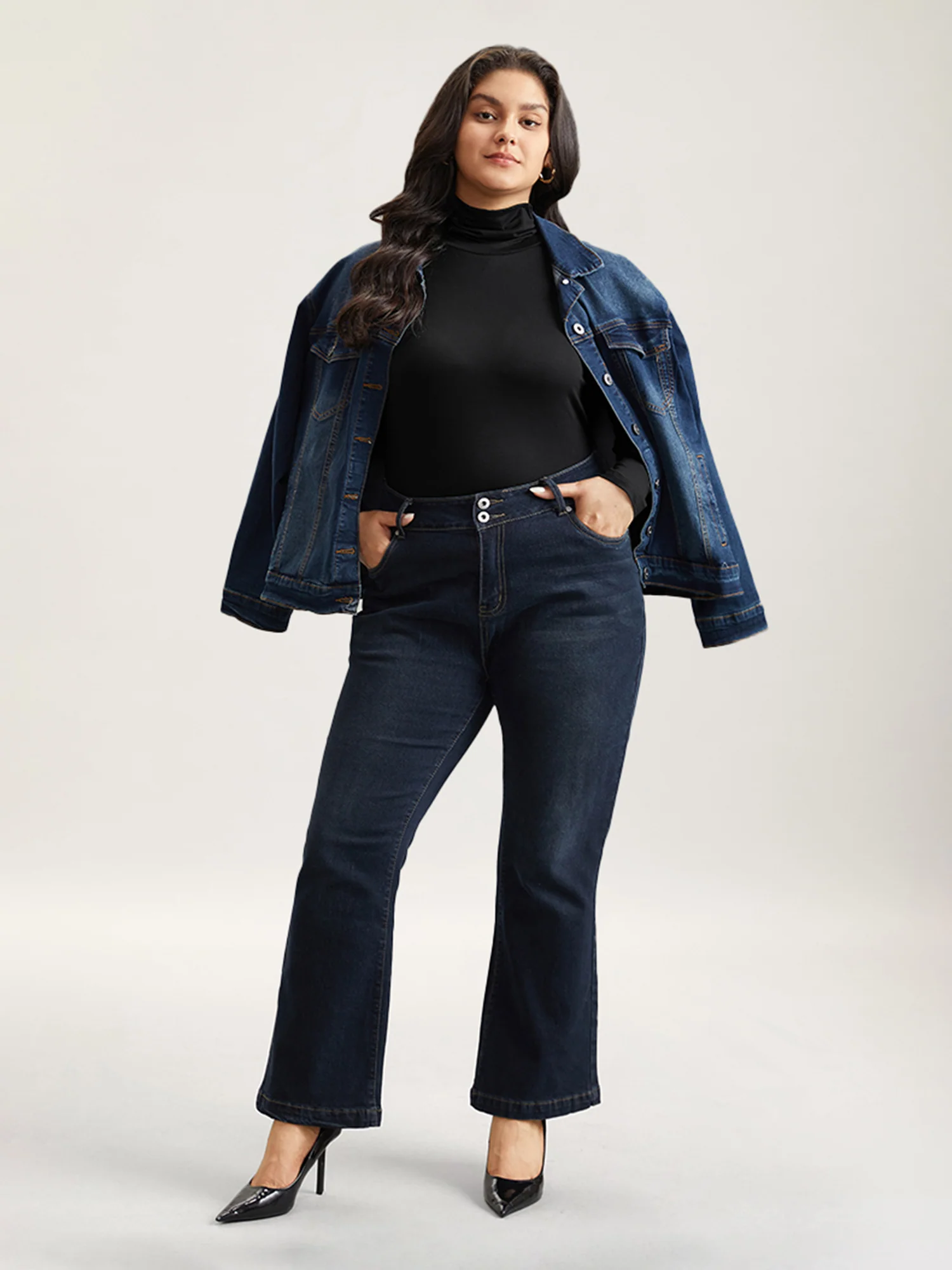 Supersoft Essentials Solid Funnel Neck Knit T-shirt - Image 4