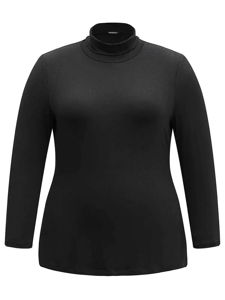 Supersoft Essentials Solid Funnel Neck Knit T-shirt - Image 6