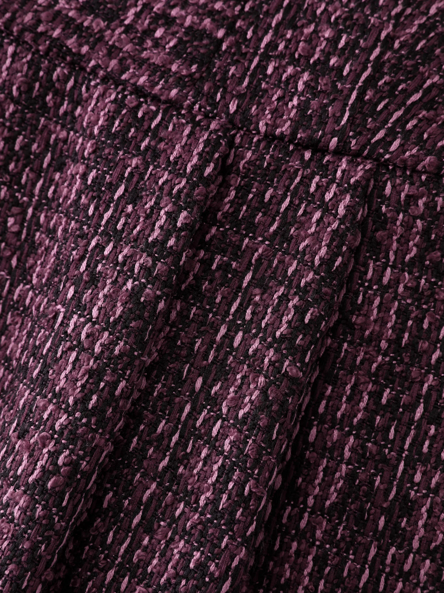 Tweed Pleated Waist Zipper Mini Dress - Image 6