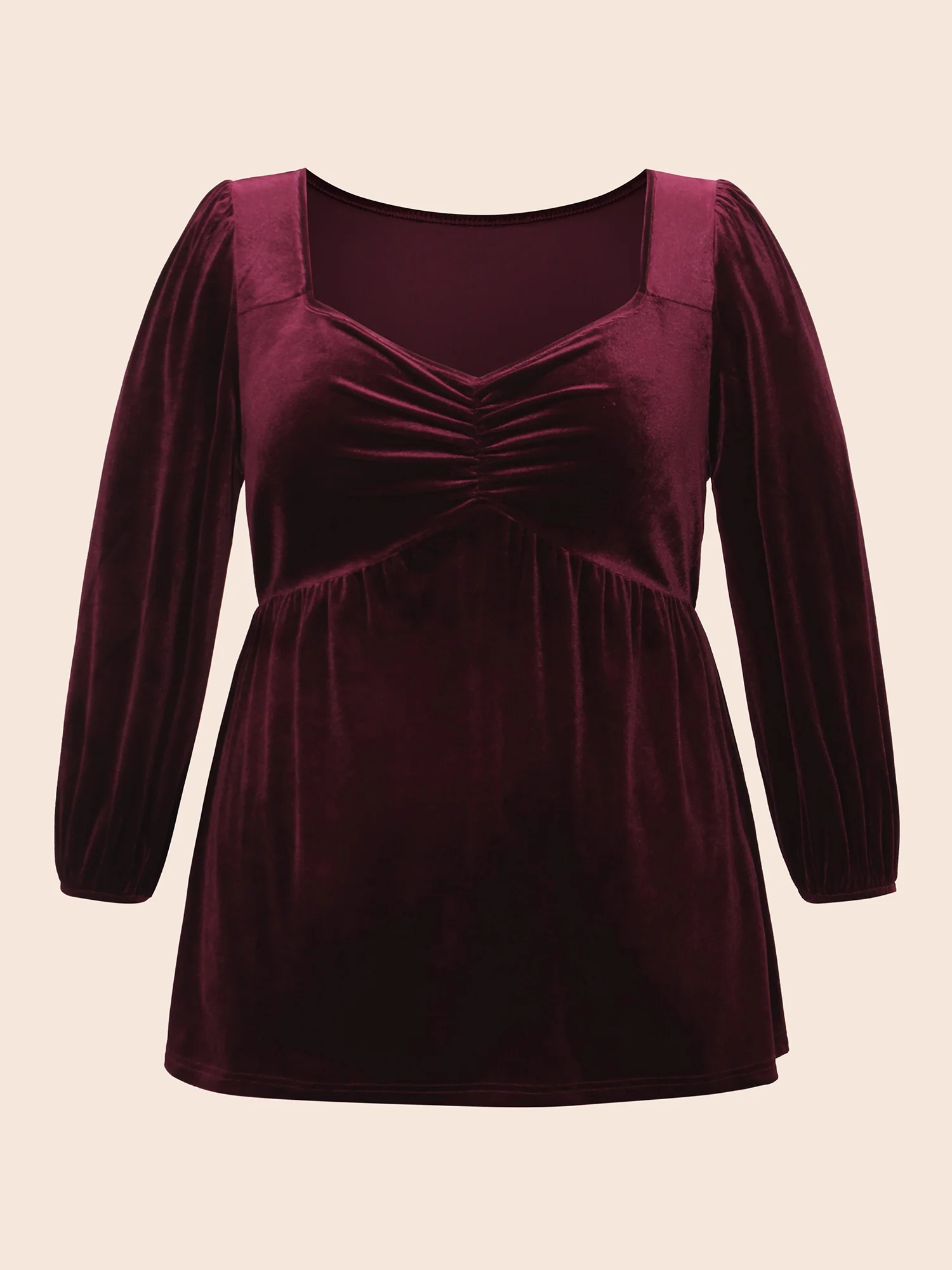 Velvet Heart Neckline Gathered Blouse - Image 7