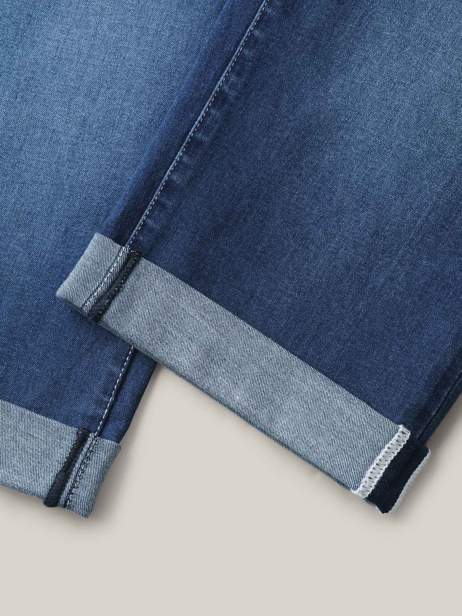 Folded Hem High-Rise Skinny-Fit Capri Jeans - Image 8